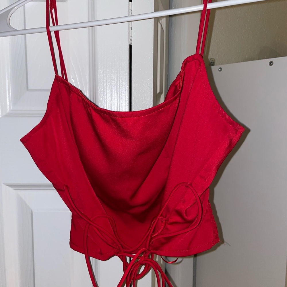Red top. Great quality and super cute!!!